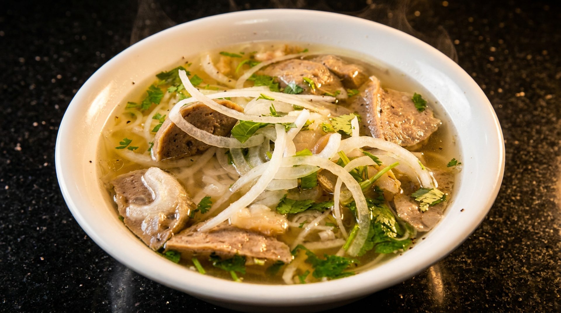 Broth that simmers for hours